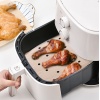 150 Adet Air Fryer Pişirme Kağıdı Tek Kullanımlık Hava Fritöz Yağ Geçirmez Yapışmaz Gıda Pişirme Kağıdı Delikli Kare Model (5343)
