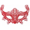 Kırmızı Renk Dantel Örgü İşlemeli Parti Maskesi Model 3 (5343)