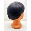 Siyah Renk Kısa Kesim İçi Astarlı Erkek Peruğu (5343)