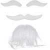 Beyaz Renk Kendinden Yapışkanlı Takma Sakal Bıyık ve Kaş Seti (5343)