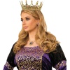 Taşlı Rönesans Kostümlü Kraliyet Ortaçağ Altın Kraliçe Prenses Tacı (5343)