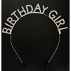 Gümüş Kristal Taşlı Birthday Girl Doğum Günü Tacı İthal Ürün A Kalite 17x16 cm (5343)