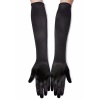 Siyah Renk Dirseğe Kadar Uzun Kumaş Eldiven (5343)
