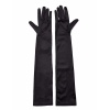 Siyah Renk Dirseğe Kadar Uzun Kumaş Eldiven (5343)