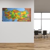 Renkli Türkiye Haritası Manyetik Yapıştırıcı Gerektirmeyen Duvar Stickerı 118 CM * 56 CM (5343)
