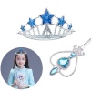 Karlar Ülkesi Elsa Yıldız Mavi Taç ve Elsa Asa Seti 2 Parça (5343)