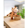 Kalpli Sevimli İnek 30 cm Peluş Uyku Arkadaşı ve Oyuncak Hediyelik