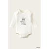Such A Bİg Miracle Yazı Temalı Baskılı Pamuklu Uzun Kollu Çıtçıtlı Bebek Body Zıbın Atlet Tulum