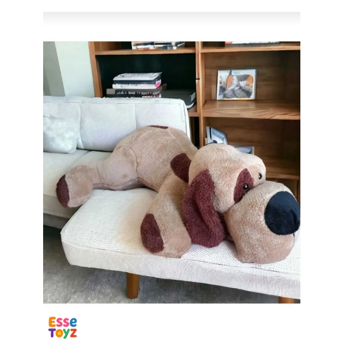 75 cm Tişörtlü Uykucu Köpek Peluş Oyuncak – Yumuşak Uyku Arkadaşı ve Yastık