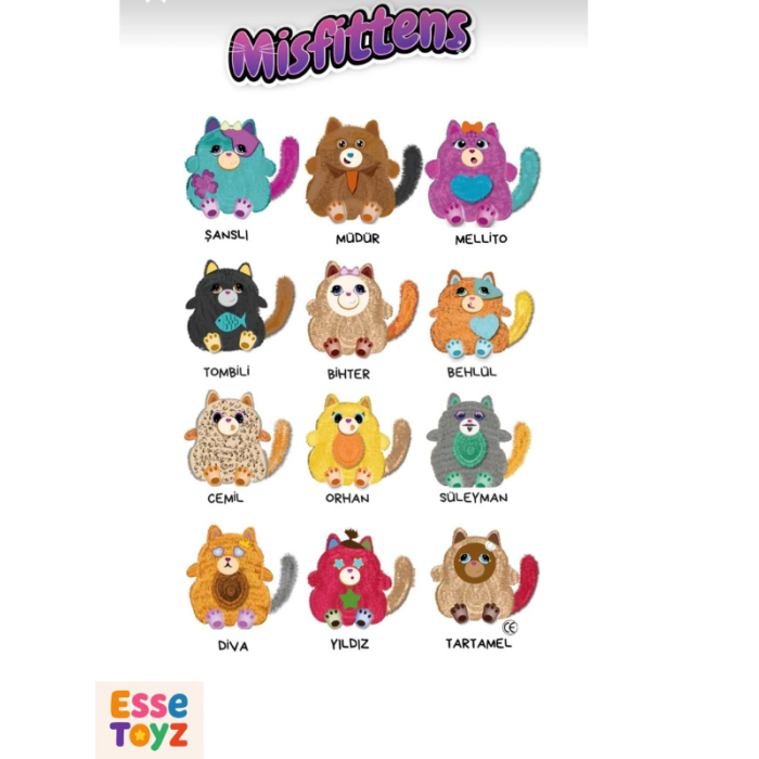 Sürpriz Peluş Misfitens Oyuncak – 1 Adet Hediyelik Sevimli Misfits Peluş Figür | Koleksiyonluk Sürpriz Hediye