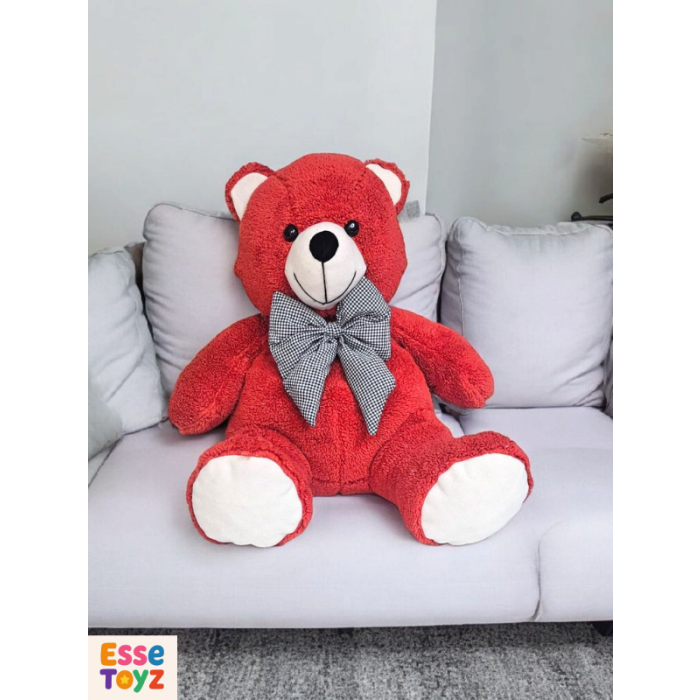 80 cm Kiremit Rengi Oturan Peluş Ayı – Yumuşacık Uyku Arkadaşı | Sevimli Hediye Ayıcık