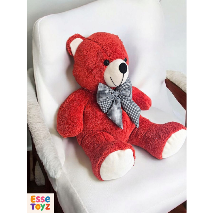 80 cm Kiremit Rengi Oturan Peluş Ayı – Yumuşacık Uyku Arkadaşı | Sevimli Hediye Ayıcık