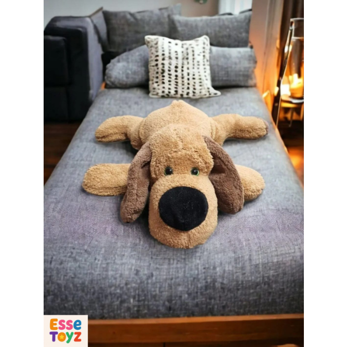 45 cm Yatan Köpek Peluş Oyuncak – Yumuşak Uyku ve Oyun Arkadaşı Peluş Yastık | Çocuklar İçin Sevimli ve Güvenli Hediye