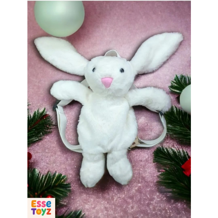 Çocuklar İçin Peluş Tavşan Çanta – 40 cm Yumuşacık Sırt Çantası