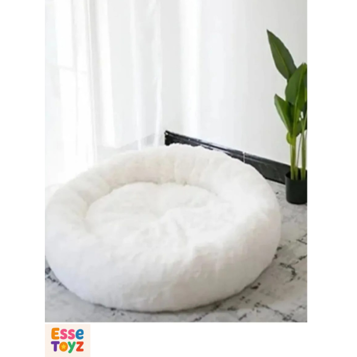 PuffyPet Tüysüz Peluş Yatak – Kedi & Köpek Konfor Minderi