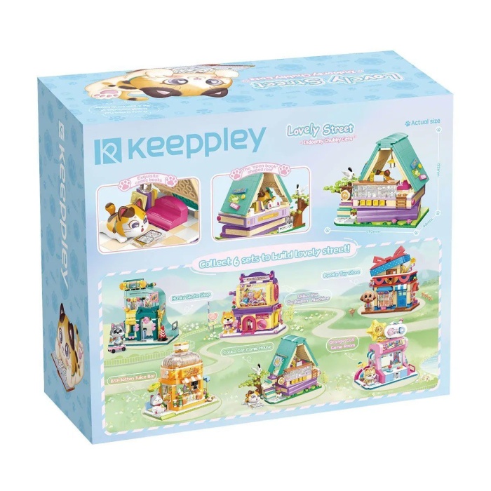 KP28018 Keeppley Lovely Street Calico Cat Comic House Blok Seti -Vagonlife