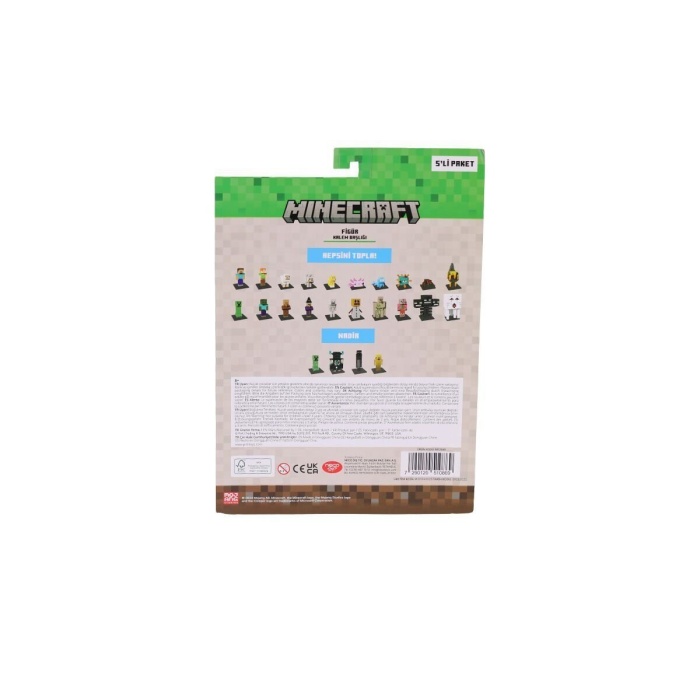 PMI MC2040 Minecraft 3D Figür Toppeez 5li Set