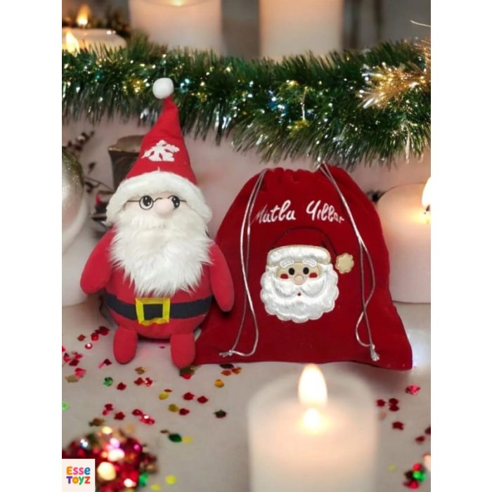 Kırmızı Noel Baba Çuvalı 30x30 hediye Paketi