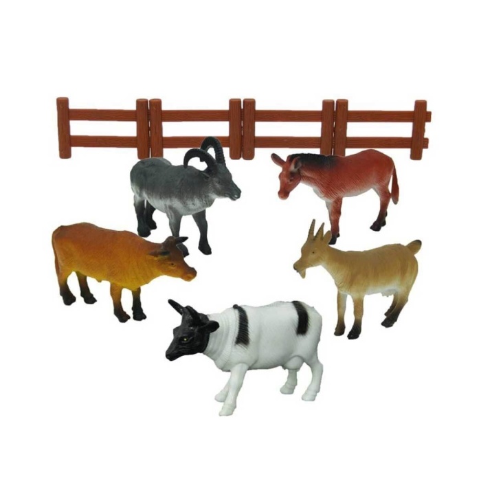0708 Çiftlik Hayvanları Poşetli Hayvan Oyun Seti Orta Boy