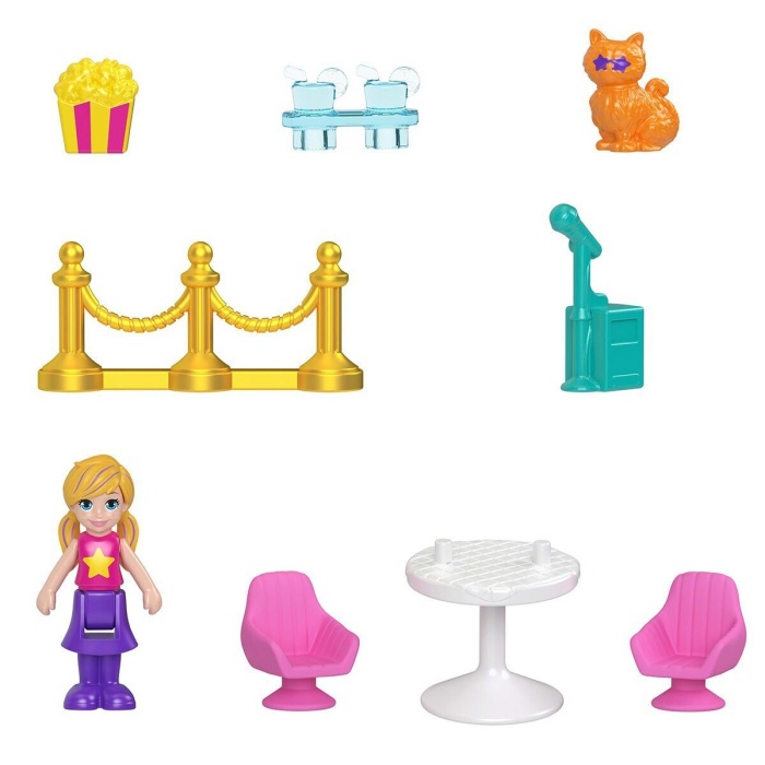 JFV01 Polly Pocket Kedicik Sineması Mini Oyun Seti