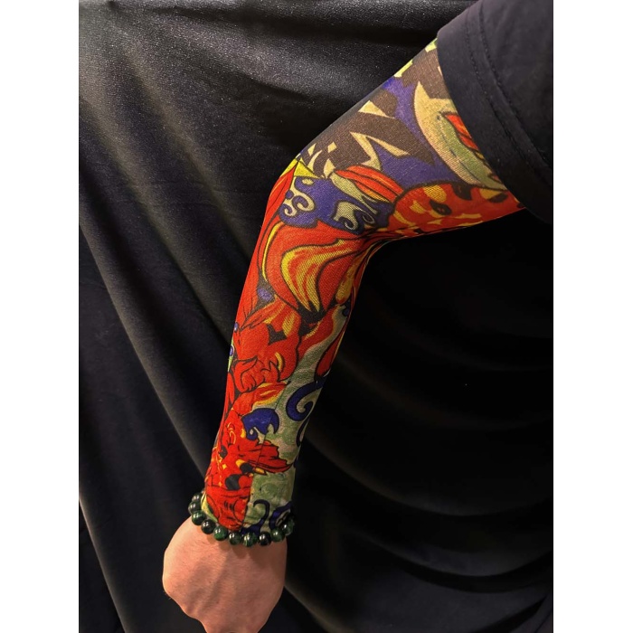 Çorap Dövme Giyilebilir Kol Bacak Dövmesi Likralı 2 Adet Model 4 (5343)