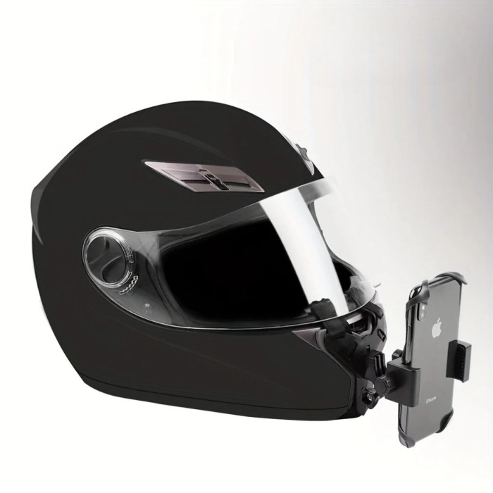 Motorsiklet Kask Önü Takılan Telefon Tutucu Aksiyon Kamerası Takılabilen Aparat (5343)