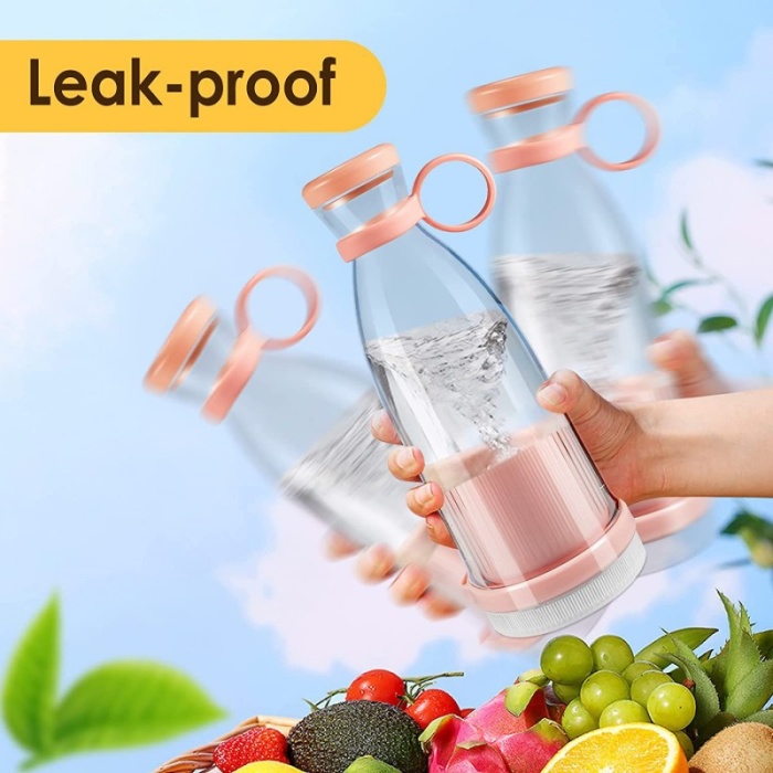 Taşınabilir Blender, Taşınabilir Mini Hızlı Blender 350ml Meyve Sıkacağı Kupası, Kablosuz Şarjlı, Smoothie Milkshake Suyu Bebek Maması için 4 Bıçaklı (5343)