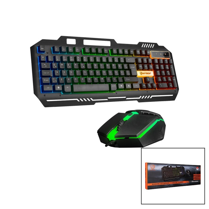 EVEREST HKM-X86 QUİN  GÖKKUŞAĞI IŞIKLI  USB KABLOLU  KLAVYE - MOUSE  SET  150CM KABLO (5343)