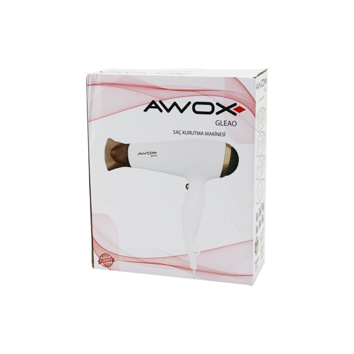 AWOX GLEAO  SİYAH  SAÇ KURUTMA - FÖN MAKİNESİ  SOĞUK ÜFLEME   2 KADEME FAN - 3 KADEME SICAKLIK   1700-2000W (5343)