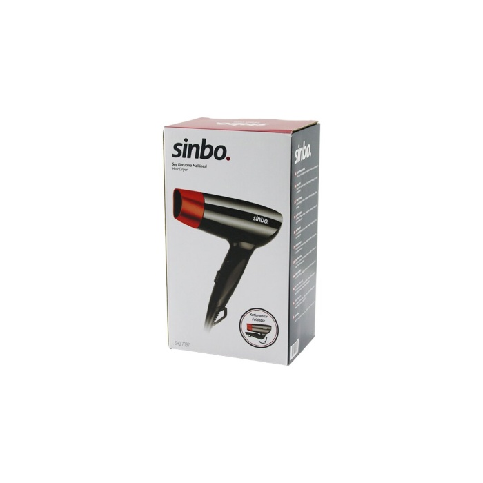 SAÇ KURUTMA - FÖN MAKİNESİ KATLANIR - SEYAHAT TİPİ 2 HIZ AYARI- ASKI KANCASI- YOĞUNLAŞTIRICI SHD-7097 (5343)