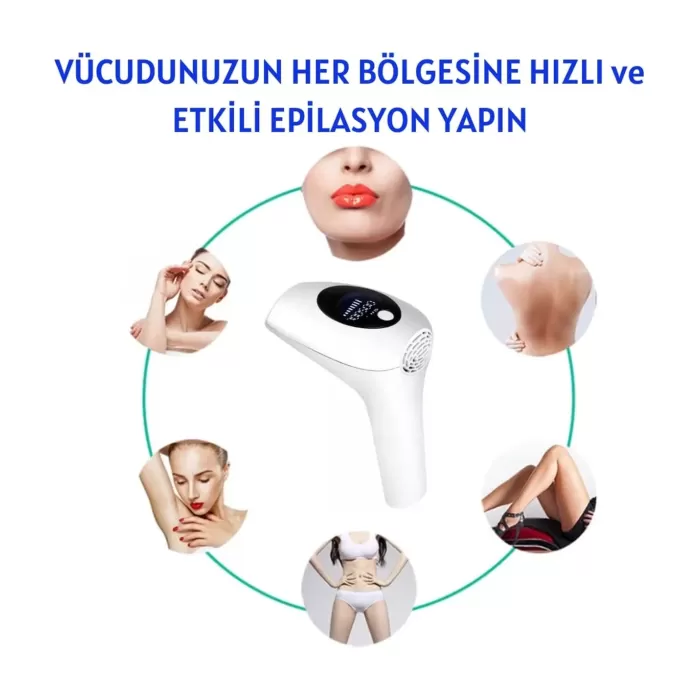 Profesyonel  Lazer Epilasyon Aleti 999.999 Atım Tüy Alma Cihazı Kadın Erkek lazer IPL Tüm Bölge (5343)