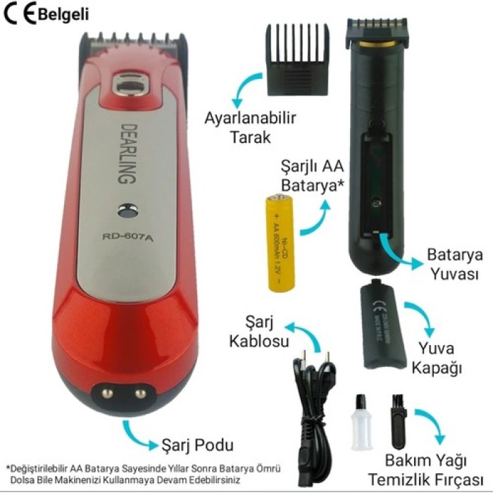 Rd-607 A Şarjlı Saç Sakal Tıraş Makinesi (5343)