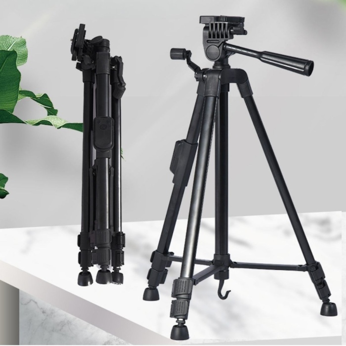 Telefon ve Fotoğraf Makinası Takılabilen Bluetooth Kumandalı 146 cm Tripod (5343)