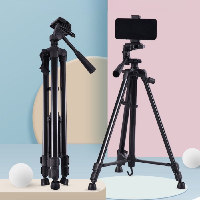 Telefon ve Fotoğraf Makinası Takılabilen Bluetooth Kumandalı 146 cm Tripod (5343)