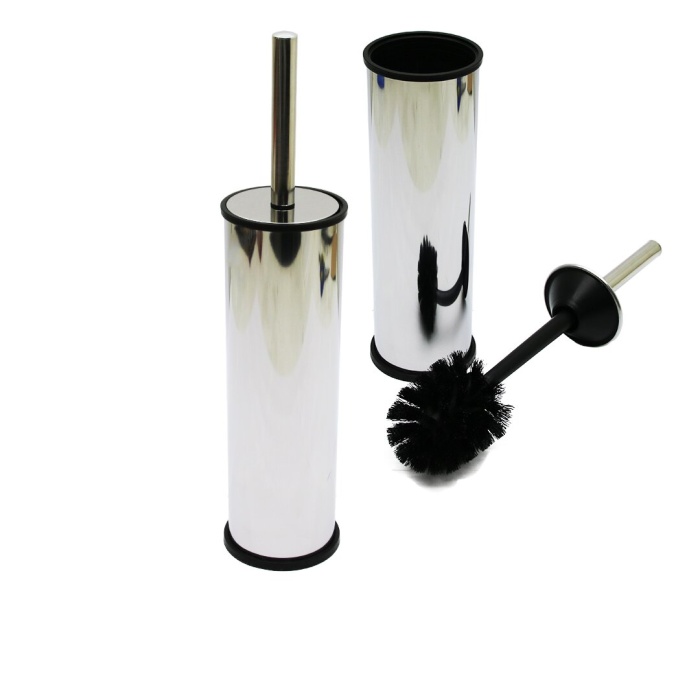 MİKRO-1  EKO METAL  KLOZET WC FIRÇA SETİ DÜZ KAPAK (5343)