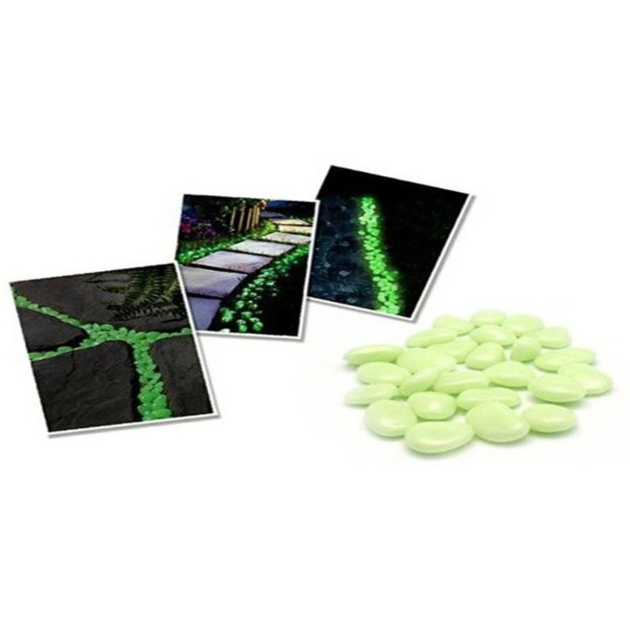 Gece Karanlıkta Işık Vererek Parlayan Dekoratif Çakıl Taşları (5343)