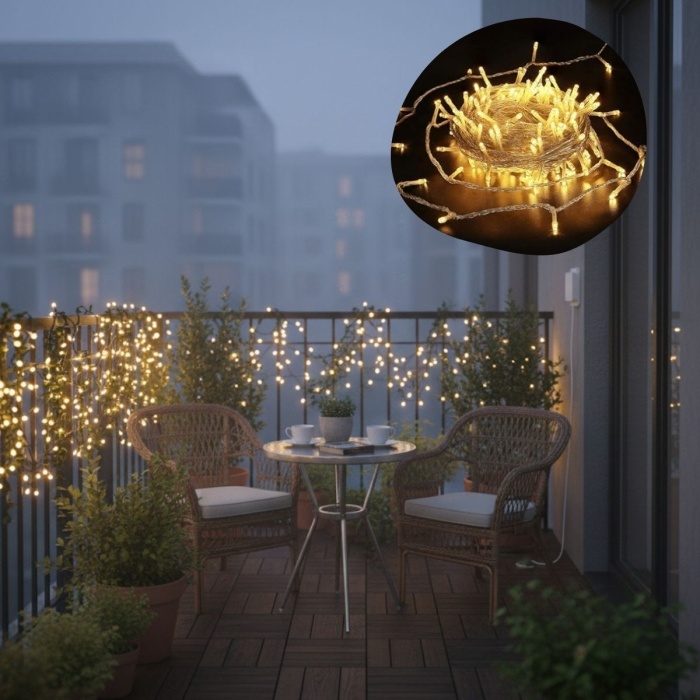 Günışığı Renk 5 Farklı Işık Modlu 10 Metre Eklemeli Dekor Boncuk Model Dekoratif Led (5343)