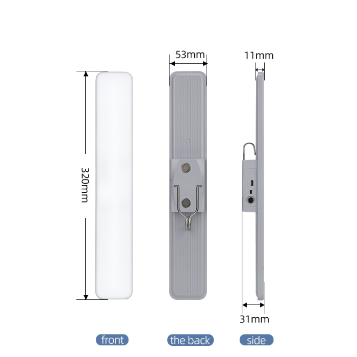 KUMANDALI - ZAMAN - IŞIK GÜCÜ AYARLI METAL ASKILI - USB ŞARJLI LAMBA FENER 20SMD LED (5343)