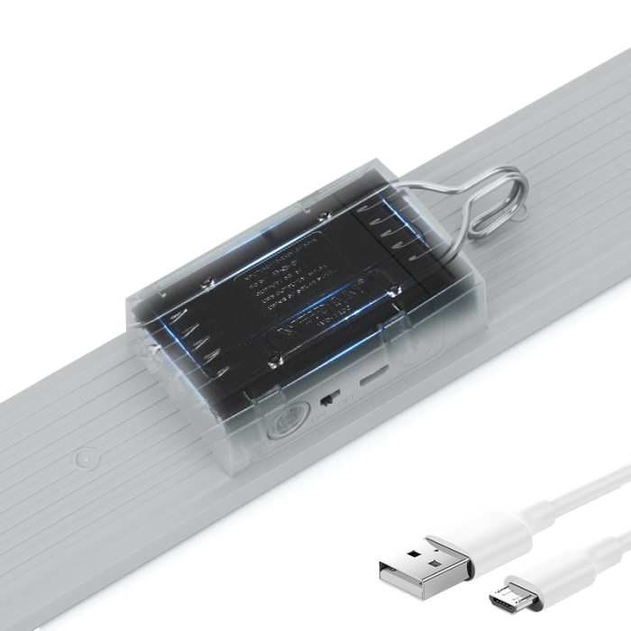 KUMANDALI - ZAMAN - IŞIK GÜCÜ AYARLI METAL ASKILI - USB ŞARJLI LAMBA FENER 20SMD LED (5343)