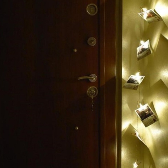 Bakır Renkli Led Işıklı Fotoğraf Asma Işık Süsleme Mandalları (5343)