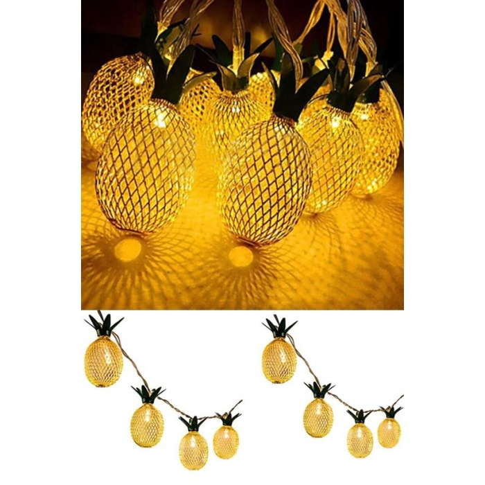 Dekoratif Pilli Pineapple Ananas Pilli Şerit Led Işık (1 Metre) (5343)