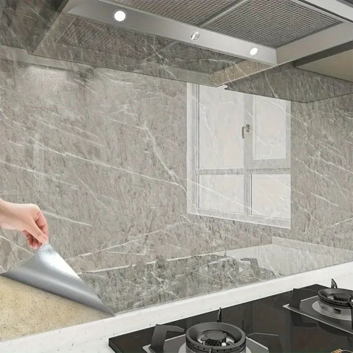 Mermer Desenli Sticker Folyo Atina Grisi 60CM*5MT (5343)