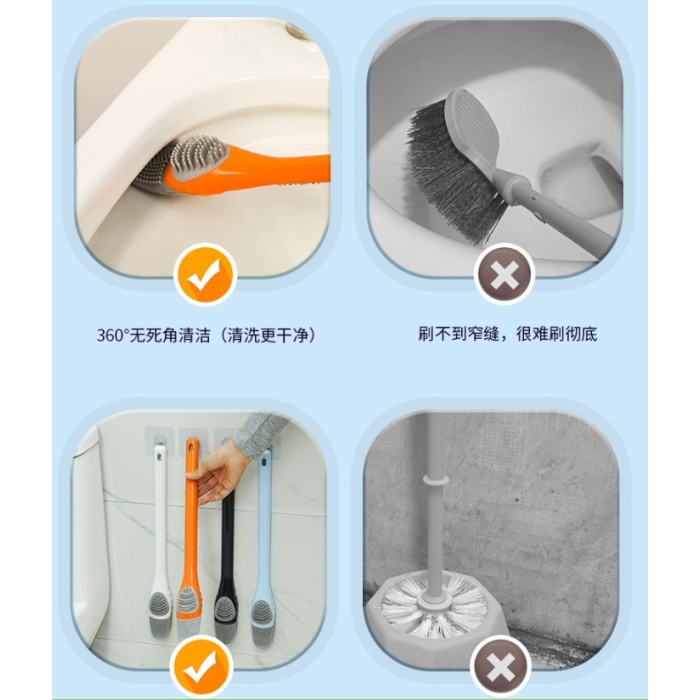 Ördek Tasarımlı Silikon Tuvalet ve İnce Detay Fırçası (5343)