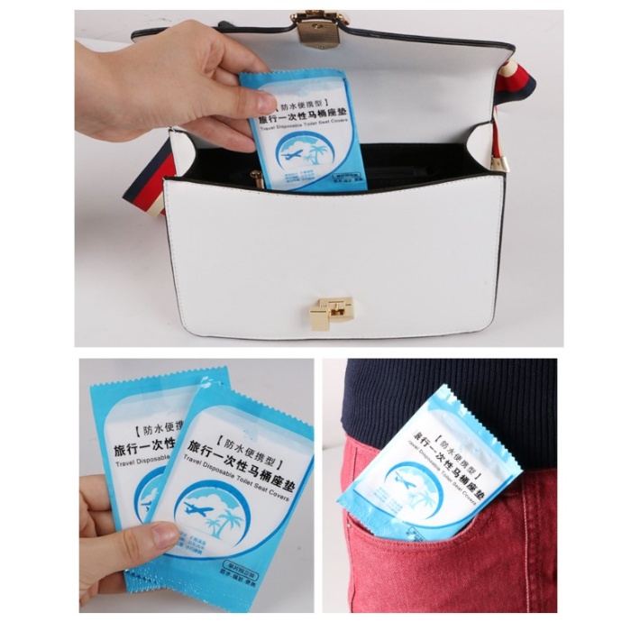 Hijyenik Tek Kullanımlık Klozet Kapağı Poşeti 50 Adet KUTULU (5343)