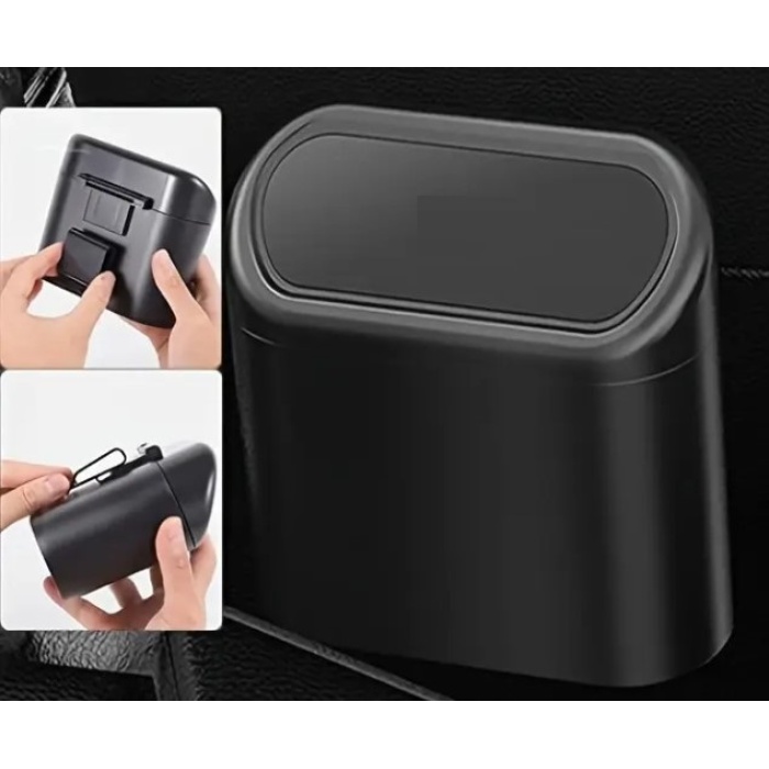 Araba Çöp Kutusu Kapaklı Organizer Siyah (5343)