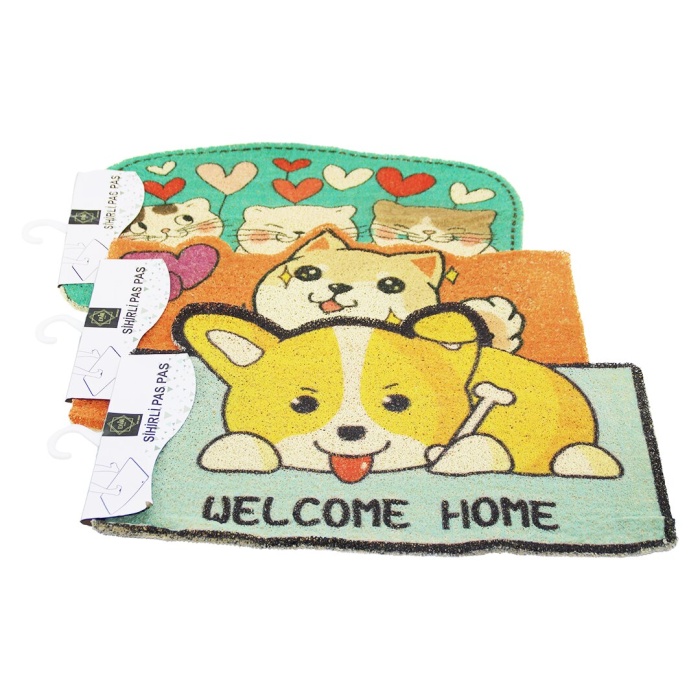 HAYVAN FİGÜRLÜ   37X57CM   KAUÇUK PLASTİK  KAPI PASPASI (5343)