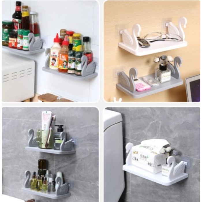 Kuğu Tasarımlı Kendinden Yapışkanlı Raf (5343)