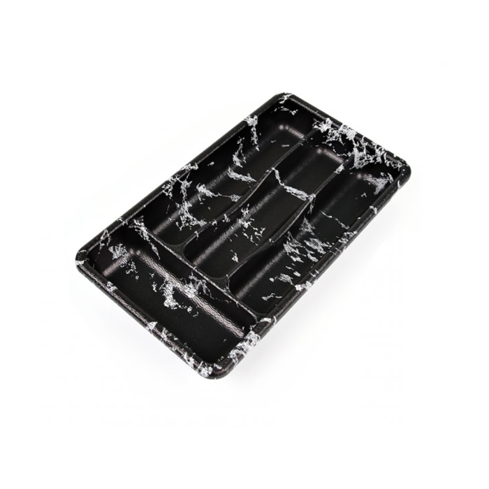 SİYAH - 4 BÖLMELİ ÇEKMECE İÇİ KAŞIKLIK 36X20CM (5343)