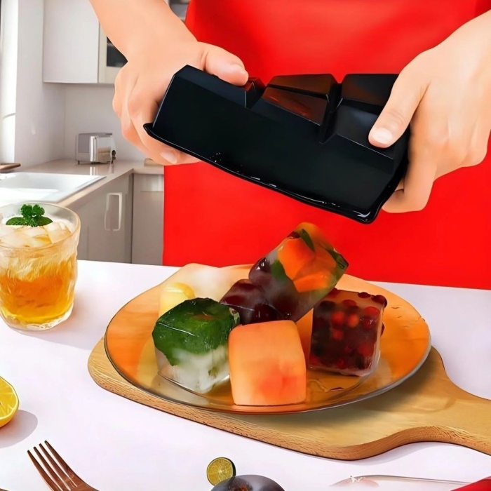 6&amp;apos;lı XL Küp Şeklinde Silikon Kolay Çıkabilen Buz Kalıbı (5343)