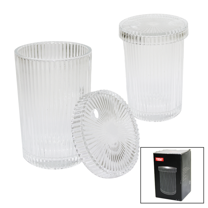 ÇİZGİLİ - CAM BARDAK KAPAKLI - PİPETLİ - ORİGAMİ SİTİLKAHVE - SUNUM - MEŞRUBAT (5343)